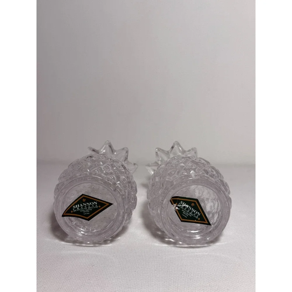 Shannon Crystal, Ireland Pineapple Salt Pepper Shakers 3.5